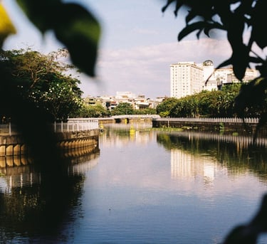 Canal view in Saigon shot on film
