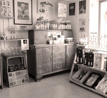 Boutique Celle à Guilloud qui propose des produits à base d'abstinthe située à Fleurier