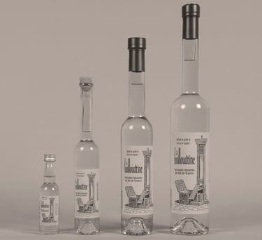 Edition La Guilloudtine 68%, bouteilles d'absinthe de plusieurs formats