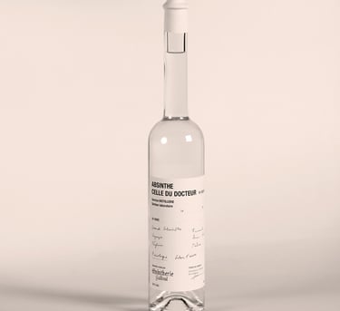 Bouteille d'absinthe Celle du docteur avec etiquette illégale