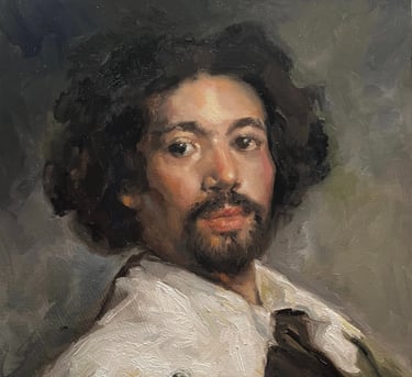 NFS Veleqzuez master study oil on paper