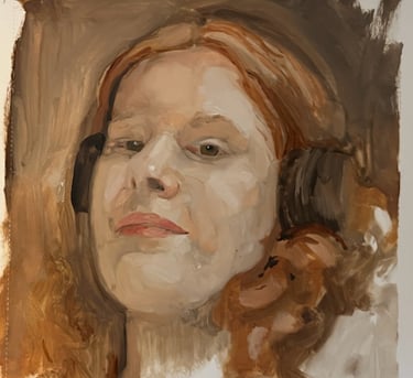 NFS Head study oil on paper