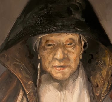 NFS Rembrandt master study oiol on paper
