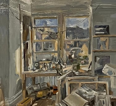 NFS John Yardly master study oil on paper