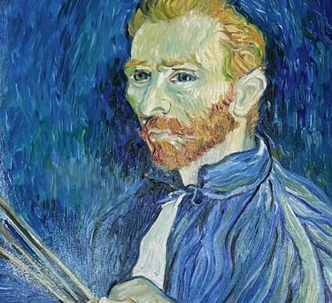 NFS Master study of van Gogh self portrait oil on paper
