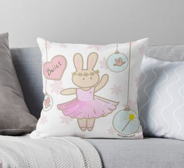 pippin the ballerina rabbit cushion gidts for girls who likes ballet