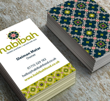 Brand design for a restaurant called Habibah