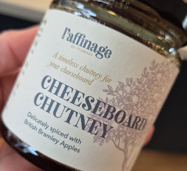 L'Affinage Cheeseboard Chutney label design