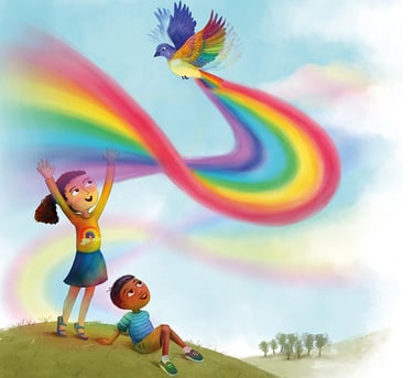 Book design and illustrations for a book of relaxations for children