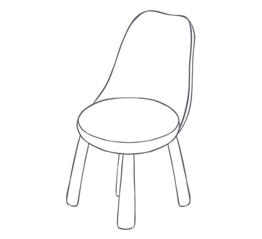 A stool with high back support