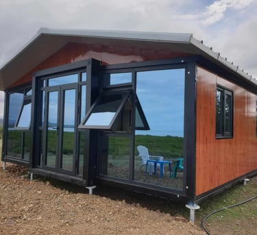 Façade vitrée conteneur habitable