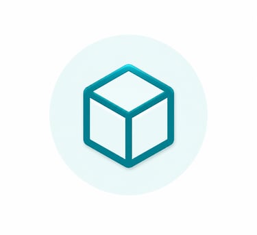 3D cube icon representing Unitlogi as the software product developed by Intech Heritage.