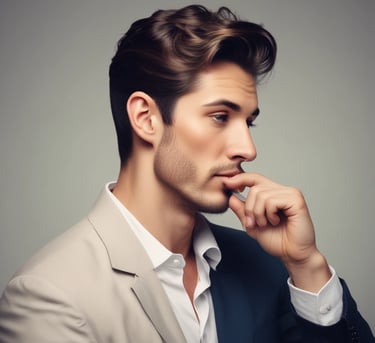 a man in a suit and a white shirt