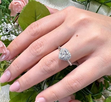 1 Ct Heart Shaped Diamond  Promise Ring