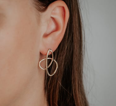 Elegant gold earings by Jeh Jewels - Product Photography
