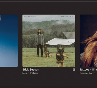 Albums in music library