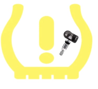TPMS sensor replacement and tire pressure light reset service at a professional tire shop