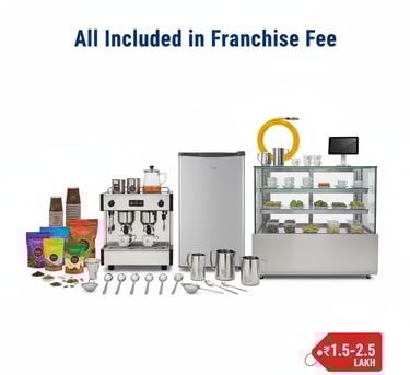 maa ki chai provides a bunch of coffee machines with a variety of items