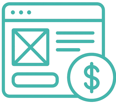 Revenue-optimized website design with landing page wireframe