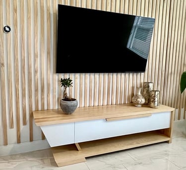 Picture of entertainment center created by White and Wood Custom Carpentry in Orlando Florida