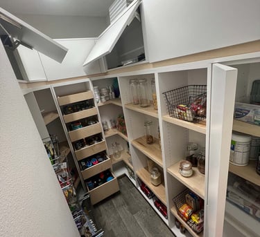 Picture of pantry created by White and Wood Custom Carpentry in Orlando Florida