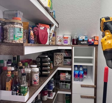 Picture of pantry created by White and Wood Custom Carpentry in Orlando Florida
