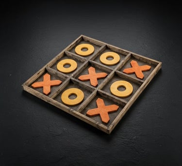 medinis lauko zaidimas kryziukai nuliukai