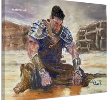 a painting of a man in armor 