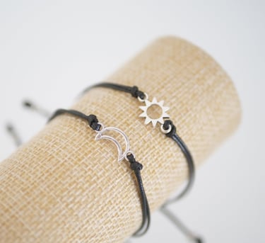 bracelet amour amitié lune soleil