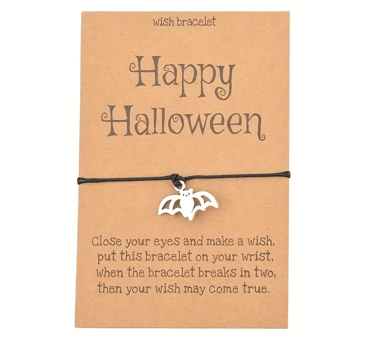 bracelet souhait chauve-souris halloween