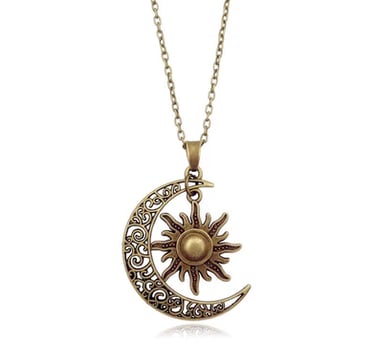 collier esoterique magie occulte soleil lune astres