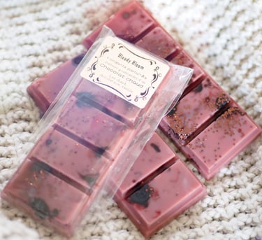 bougie artisanale fondants chocolat chaud bloodybloom sorcière ésotérisme gothique