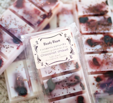 fondants chocolat chaud bougie artisanale bloodybloom