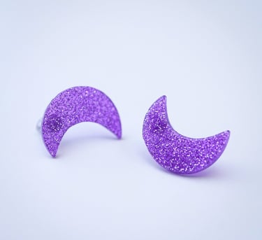 boucles d'oreilles croissant lune sorcière ésotérique halloween look gothique