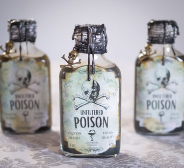 potion magique décorative Mercredi Addams Poison Harry potter