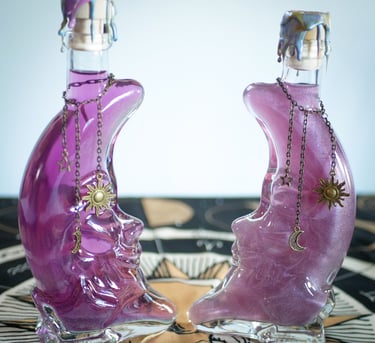 ésotérisme sorcellerie potion magique décorative lune soleil étoile sorcellerie bloodybloom