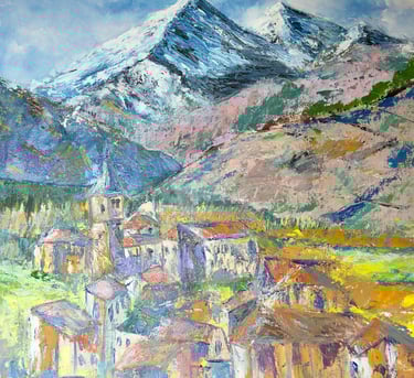 Detalle de pintura hecha a mano – color y textura