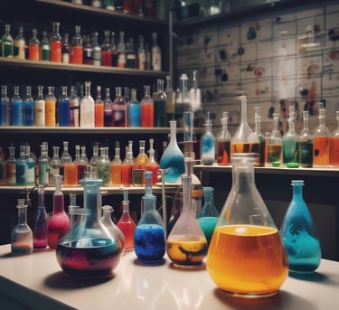 A small glass jar with natural oils and herbs beside it, suggesting DIY lubricant ingredients.