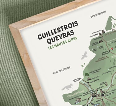 Détail Carte Guillestrois Queyras Zéro Cinq Design