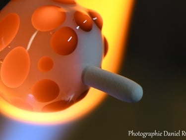 Le verre en fusion m'émerveille
