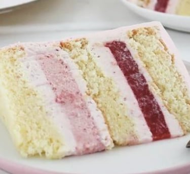 a slice of cake with a slice of cake on a plate