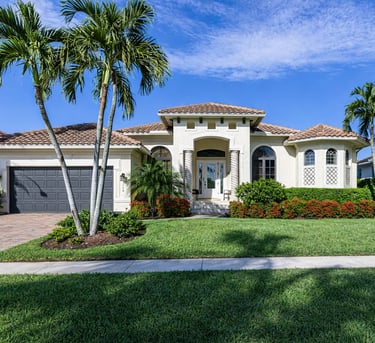 Beautiful residential landscape representing The Plant Lady in Southwest Florida