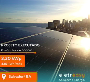 paineis solares em condominio em um dia ensolarado