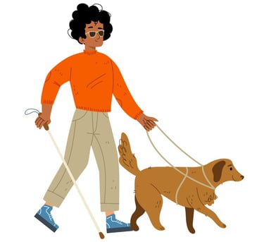 Blind man with dog. @upklyak