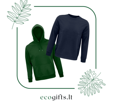 Tvarūs džemperiai, marškinėliai, aksesuarai su įmonės atributika | ecogifts.lt