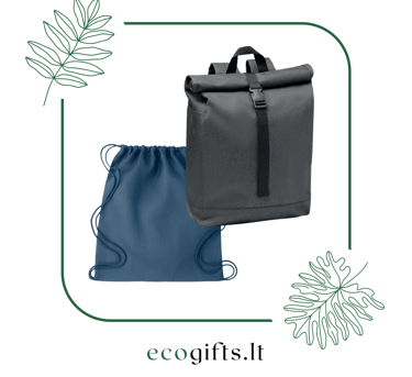 Ekologiški maišeliai, krepšiai, kuprinės, kompiuterio dėklai su įmonės atributika | ecogifts.lt