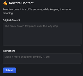 HyperWrite AI: Rewrite Content to preserve the original meaning in a different way