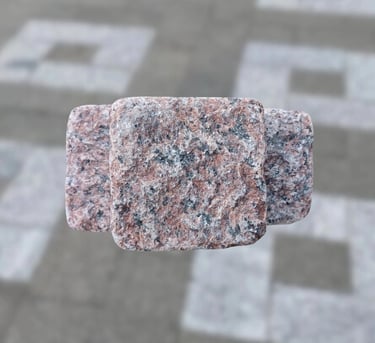 Галтована гранітна бруківка лізник 10*10*5