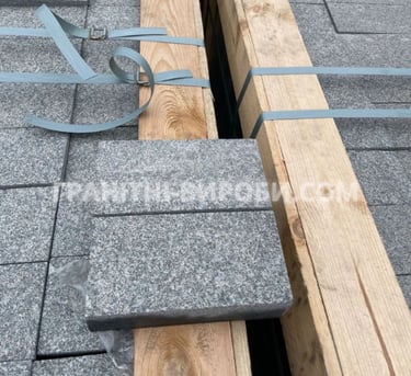 Пиляна гранітна бруківка Габро 20*10*3