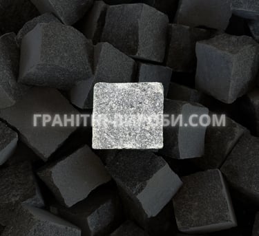 Колота гранітна бруківка габро 8*8*8